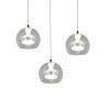 Lampa wisząca LED potrójna nowoczesna szklane klosze półokrągłe designerska ściemnialna FLYNT 331630306 Trio 